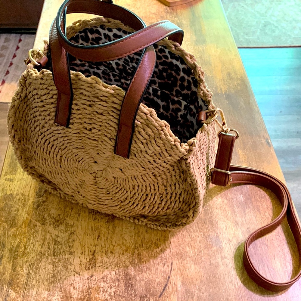 K Carroll straw crossbody